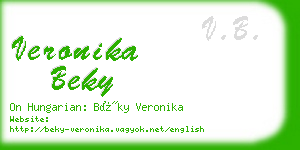 veronika beky business card